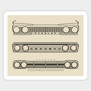 AMC Rambler Classic collector car evolution 1961-1966 black Sticker